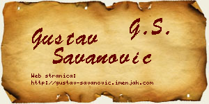 Gustav Savanović vizit kartica